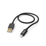 HAMA "Fabric" polnilni kabel, USB-A v Lightning, 1.5m, črn