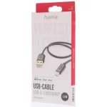 HAMA polnilni kabel, USB-A v Lightning, 1.5m, črn - slika 2