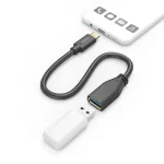HAMA Adapter kabel "OTG", USB-A(ž) v USB-C(m), 0.15m, črn - slika 3
