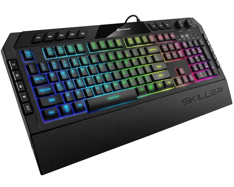 sgk5_1 SHARKOON SKILLER SGK5 žična osvetljena RGB črna sl - slika 1