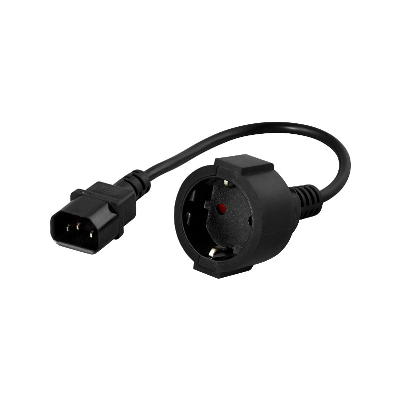 134627_1 POWERWALKER IEC 10A C14/Schuko (20cm) konverter - slika 1
