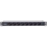 INTELLINET 19" Rackmount 1U 1,8m LED indikator 8 vtičnic za omrežno omaro razdelilec - slika 3
