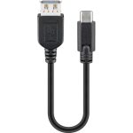 GOOBAY USB-C (M) na USB A (Ž) (USB 3.0) 0,2 m črn polnilni in sync kabel