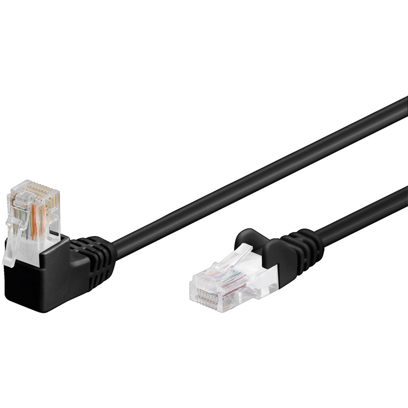 142877_6 GOOBAY U/UTP CAT 5e kotni 90° 10m črn patch kabel - slika 1