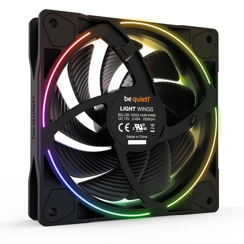 144415 BE QUIET! LIGHT WINGS (BL073) 120mm 4-pin ARGB PWM ventilator - slika 1