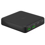 GOOBAY 2x USB-C + 2x USB-A GaN 5V 65W črni polnilec