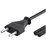GOOBAY Euro C7 - 2-pin 1,5m črn napajalni kabel - slika 2
