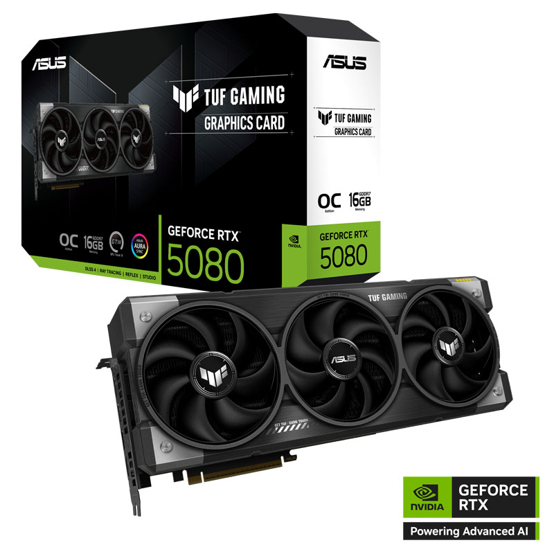 147074 ASUS TUF Gaming GeForce RTX 5080 OC 16GB GDDR7 TUF-RTX5080-O16G-GAMING ARGB grafična kartica - slika 1