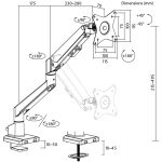 GOOBAY monitor 17"- 32" 9kg plinska vzmet namizni nosilec - slika 3