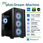 PCPLUS Dream Machine Core i7 14700F 32GB 2TB SSD RTX 5070 12GB Windows 11 Home gaming namizni računalnik