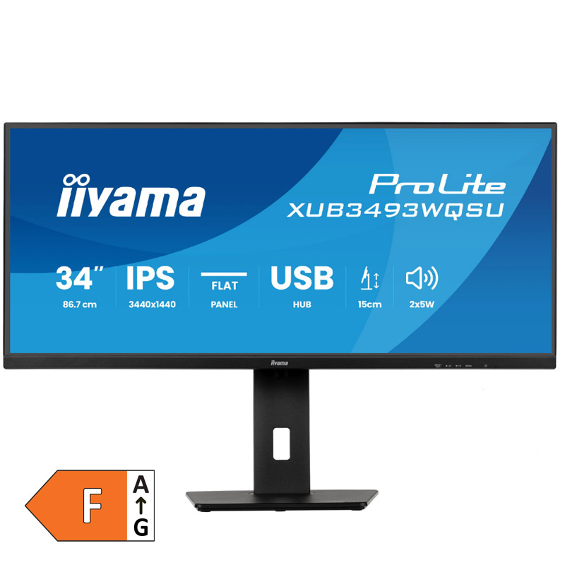 148153 IIYAMA ProLite XUB3493WQSU-B6 86,7cm (34") IPS 120Hz HDMI/DP zvočniki monitor - slika 1