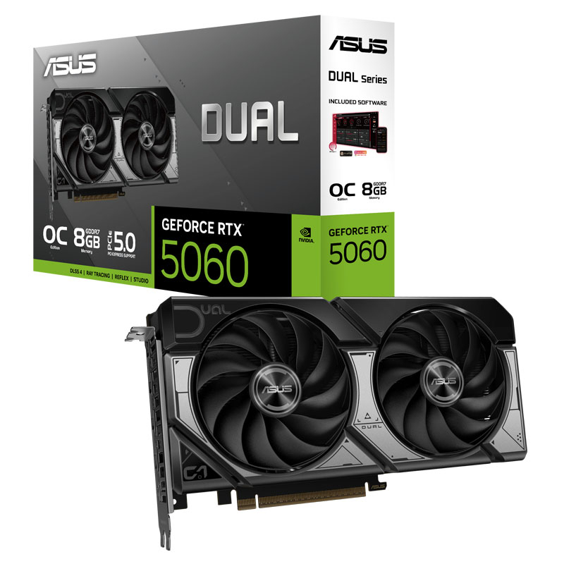 148227 ASUS Dual GeForce RTX 5060 OC 8GB GDDR7 DUAL-RTX5060-O8G grafična kartica - slika 1