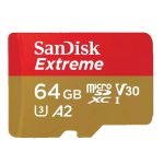SANDISK Extreme microSDXC 64GB UHS-I 4K UHD SD adapter SDSQXAH-064G-GN6MA spominska kartica