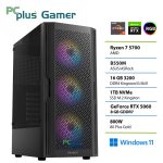 PCPLUS Gamer Ryzen 7 5700 16GB 1TB RTX 5060 8GB Windows 11 Home gaming namizni računalnik