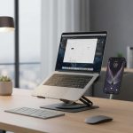 UVI premium zložljivo stojalo za prenosnik in telefon z nastavljivo višino in 360° vrtenjem - slika 5