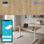 UVI STANDARD V2 električna dvižna miza - Chalet Oak in bel okvir - slika 5