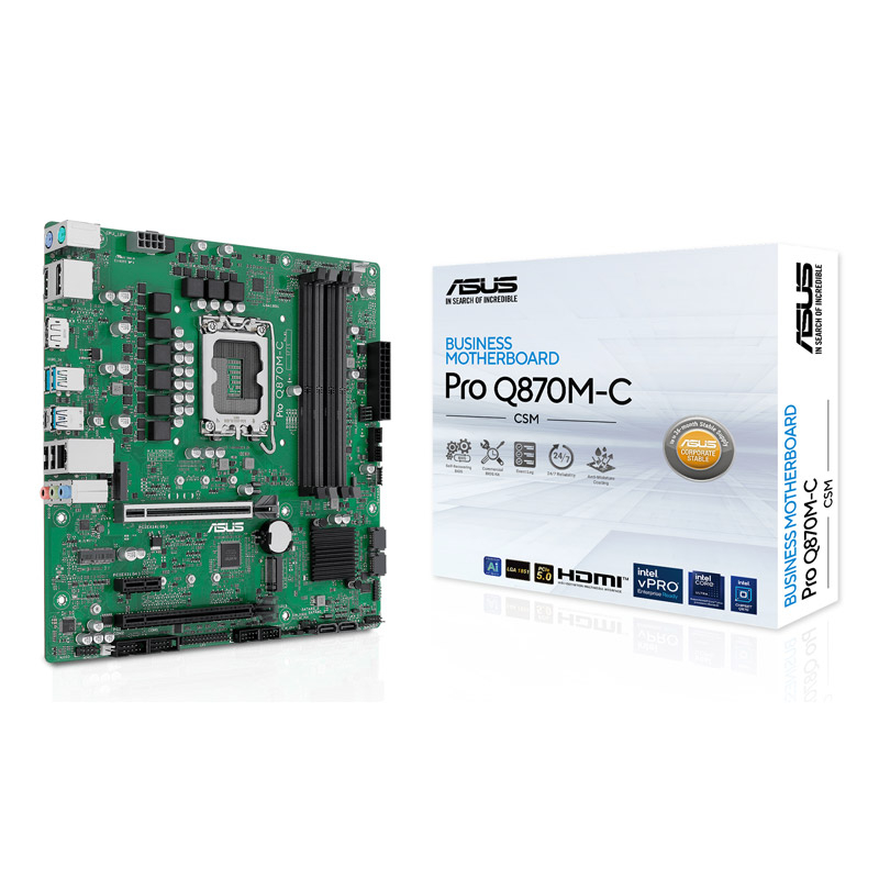 149608 ASUS Pro Q870-C-CSM LGA1851 DDR5 mATX osnovna plošča - slika 1