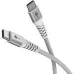 GOOBAY USB-C na USB-C 1m 60W 480Mbit/s bel Supersoft tekstilni podatkovni in polnilni kabel