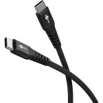 GOOBAY USB-C na USB-C 3m 60W 480Mbit/s črn Supersoft tekstilni podatkovni in polnilni kabel