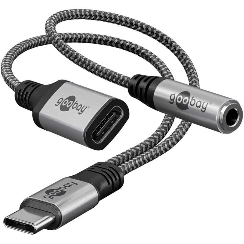 149756 GOOBAY USB-C na USB-C (Ž) na 3,5mm AUX adapter - slika 1