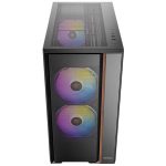 ANTEC Flux Rear midi-ATX ARGB okno les črno/rjavo gaming ohišje - slika 3